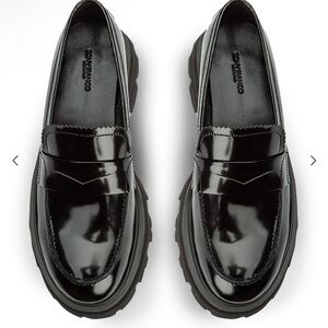 Tony Bianco Axell Black Patent Leather Loafers